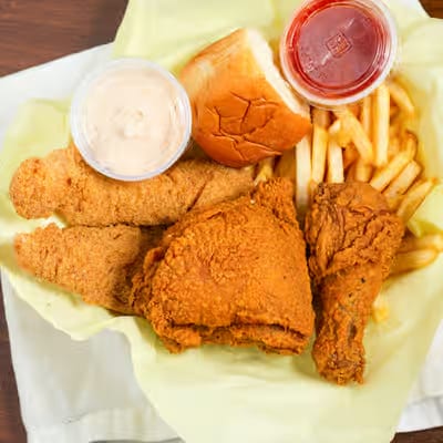 2 Fish & Leg & Thigh 1 Side 1 Roll.