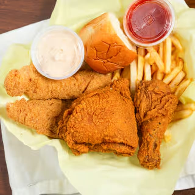 2 Fish & Leg & Thigh 1 Side 1 Roll.