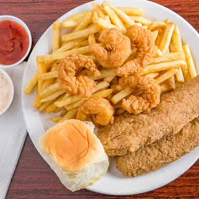 2 Fish & 5 Shrimp 1 Side 1 Roll.