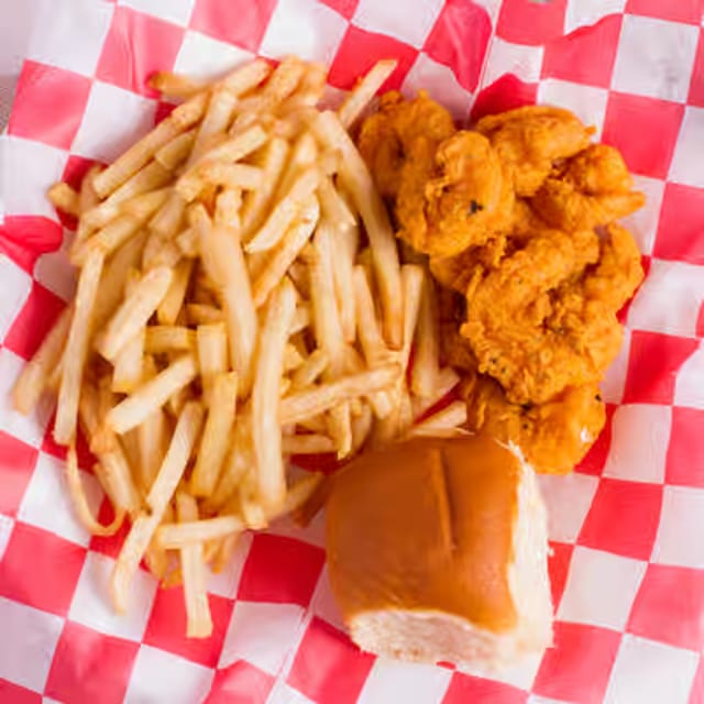 10 Shrimp with 1 Side, 1 Roll.